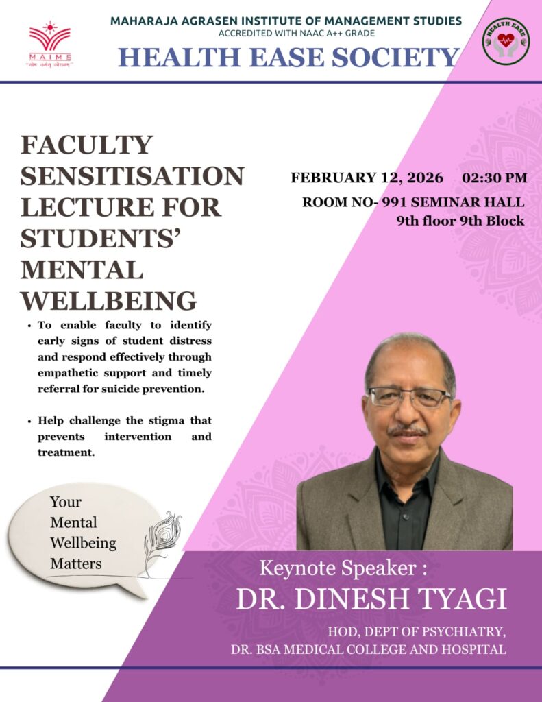 Faculty Sensitisation Lecture for Students’ Mental Wellbeing